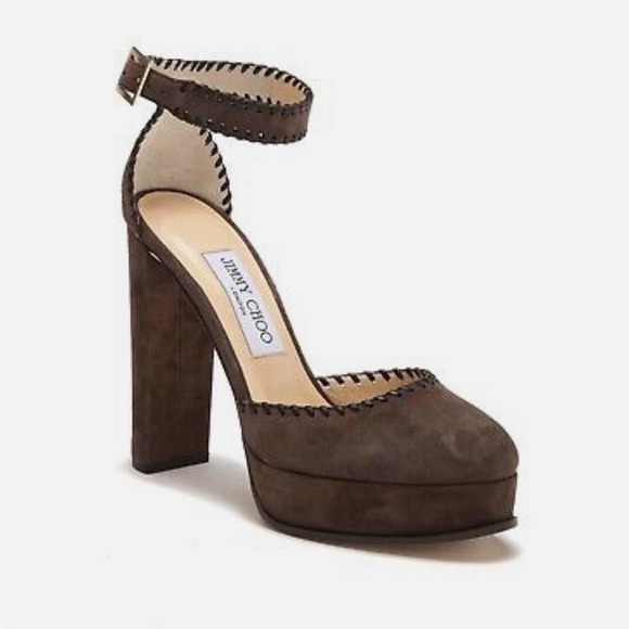 Jimmy Choo Shoes - Jimmy Choo Daphne Brown Suede Mary Janes